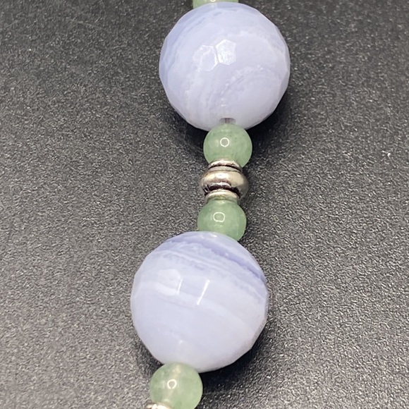 Natural Stone Necklace Earring Set - Picture 3 of 7